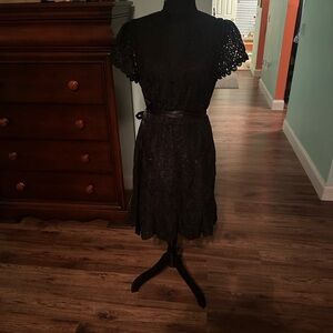 White House Black Market Black Lace Mini Dress